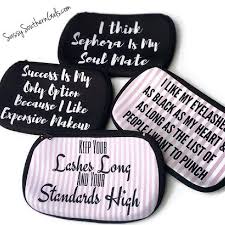 Beauty, to me, is about being comfortable in your own skin. Quote Makeup Bag Keep Your Lashes Long And Your Standards High Makeup Bag Gift For Her Funny Makeup Bag Makeup Bag Makeup Humor
