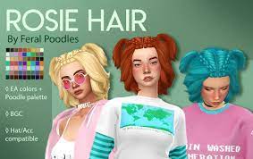 Feral Poodles Rosie Hair Ts4 Maxis Match Cc Sims 4 Custom Content Sims 4 Custom Content Sims 4 Sims