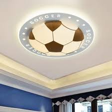 Black Football Led Flush Mount Modern Acrylic Lighting Fixture For Boys Room Beautifulhalo Com