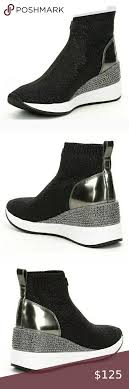 Skyler Embellished Metallic Stretch Knit Sock Sneaker Quality Assurance Manisaozelservis Com