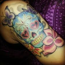 This traditional and colorful piece is certainly a. Sugar Skull Tattoos Skull Girl Tattoo Tattoos
