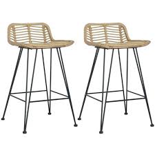 If your floor is white, then it probably needs white, cream, or brown furniture. Vidaxl Bar Chairs 2 Pcs Natural Rattan Brown