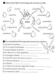 Famiglia Acqua Pagine Di Esercizi Regole Ortografiche Insegnamento Della Scrittura