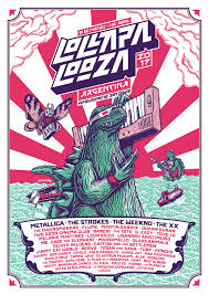 Reverend Horton Heat Let Me Teach You How To Eat Lollapalooza Argentina 2017 Exclusive Silkscreen Poster Designed By Caveman Cavemandg Lollapalooz Psychedelic Poster Music Festival Poster Graphic Poster