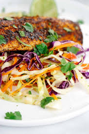 Seared Mahi Mahi With Crunchy Coleslaw Jessica Gavin Recipe Recipes Fish Recipes Seared Fish