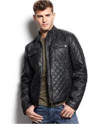 Guess Diamond Quilted Jacket Coats Jackets Men Macy S Leather Jacket Men Quilted Jacket Mens Winter Coat