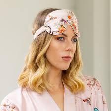 Silk Eye Mask Blush Pink Magic Blooms