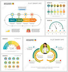Colorful Promotion Or Training Concept Infographic Charts Set