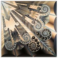 Art Deco Metal Ceiling Tile Neat Idea To Transform Into A Quilt Art Deco Decor Art Deco Pattern Art Deco Fashion
