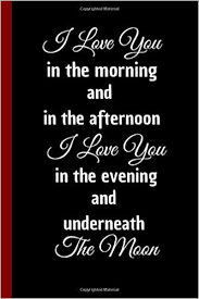 Well ok that may be an exaggeration, a habit of which i think i am prone to, but none the less there was a lot of sleeping and i am simply making sure that. I Love You In The Morning And In The Afternoon I Love You In The Evening And Underneath The Moon Happy Friendship Day 2020 Adorable Friendship Journal Gift For Boys Card Alternative