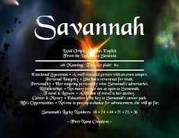 Savannah Names With Meaning Savannah Chat Savannah Name