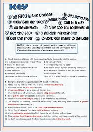 Work Related Idioms English Esl Worksheets For Distance Learning And Physical Classrooms In 2020 Idioms English Idioms Writing Skills