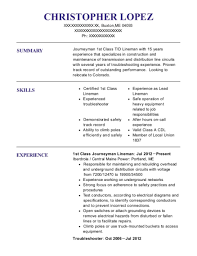 Your cover letter is more likely to land in the right place when it is addressed to the reader. Track Utilities Lead Lineman Resume Sample Resumehelp