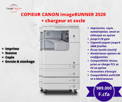 Le photocopieur canon ir 2520 est une solution multifonction d'une capacité de 20 pages par minute en noir et blanc. Timetech Ci Home Facebook