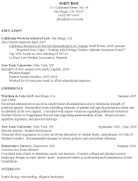 sample attorney resume legal resume