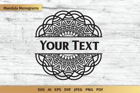 ✓ free for commercial use ✓ high quality images. Mandala Split Monogram Graphic By Elinorka Creative Fabrica