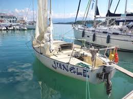Calypso, is a on minimum weight j24 kept on trailer out of water. J 24 Jungle Owner Guus Van Den Akker Maastricht The Netherlands