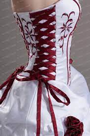 Burgundy And White Wedding Dress Red Wedding Dresses Wedding Dresses Corset Gothic Fashion Women