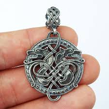 Celtic Wolves Necklace Viking Statement Pendant Unisex Etsy In 2020 Norse Jewelry Viking Jewelry Celtic Jewelry