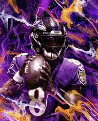 Lamar Jackson Mvp Ravens Football Nfl Football Art Baltimore Ravens Football