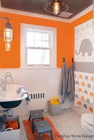 We did not find results for: Orange And Gray Kids Bathroom With Elephant Shower Curtain Contemporary Bathroom