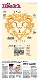 Taming Stress Newspaper Design Stress Doctors Note