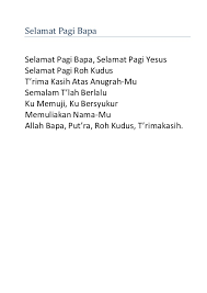 Chord dasar kunci gitar & lirik lagu ©chordtela.com. Lagu Selamat Pagi Bapa Kumpulan Kata