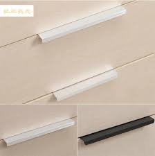 Modern Simple Cabinet Door Edge Handle Wardrobe Drawer Pulls Black Hidden Furniture Handles Zinc Alloy Kitchen Cabinet Knob Aliexpress