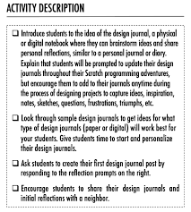 By writing a reflective diary, you can find the source of your inspiration that defines you today. Examples Of Creative Computing Design Journals Scratched
