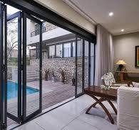 Gray Color Folding Patio Doors Folding Glass Doors for House ...