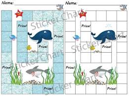 ocean animals sticker behavior chart