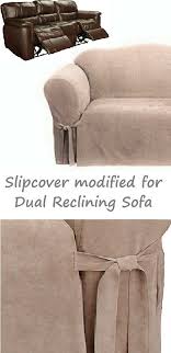 Dual Reclining Sofa Slipcover Suede Taupe Surefit Recliner Couch Cover Reclining Sofa Slipcover Recliner Couch Slipcovered Sofa