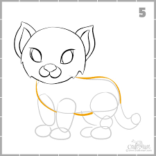 Start the body shape to the side as shown. How To Create A Nice Drawing Of A Tiger For Beginners Craft Mart