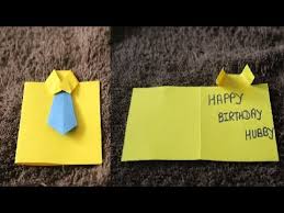 Find birthday ideas for your husband to cater to his other love: Diy Beautiful Handmade Birthday Card Idea For Husband Youtube