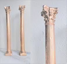 Lp gas fire pit by blue rhino®, serves as a table when not in use. Vintage Gold Ceramic Corinthian Columns Gilded Gilt Gold Etsy
