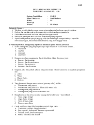 Maybe you would like to learn more about one of these? Soal Pas Seni Budaya Kelas 9 K13