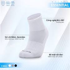 Tất Vớ Thể Thao Bulbal Essential Trắng - Bulbal Việt Nam