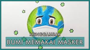 Gambar bumi pakai masker png. Foto Poster Bumi Pakai Masker Download Poster