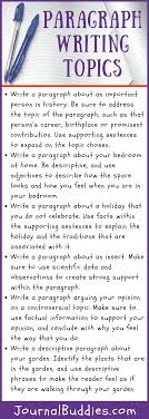 These icebreakers can be used to help participants relax and ease into a meeting or training; Paragraph Writing Topics Journalbuddies Com