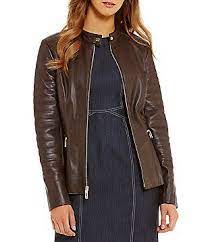 Ivanka Trump Peplum Genuine Leather Jacket Clothes Clothes For Women Leather Jacket