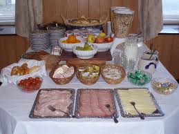 A basic table setting, suitable for breakfast should be arranged as follows: Breakfast Buffet Table Set Up Each Morning Picture Of Hotel Turnerwirt Salzburg Tripadvisor