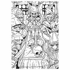 The card cover of the coloring book proper features a white outline pattern against a lilac background. Nightmares Adult Colouring Book Grimm Fairy Tales Horror Dark Fantasy Mystical 6 99 Picclick Uk
