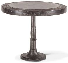 36 round clear glass top bistro table features a chrome and marble base that can be matched with a variety of chairs to fit any household. Beglobal Steampunk 36 Inch Teak And Marble Round Table Belfort Furniture Dining Tables