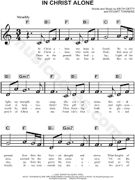 Keith Getty In Christ Alone Sheet Music For Beginners In C Major Download Print Easy Piano Songs Piano Music In Christ Alone