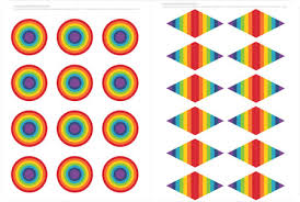 I came up with these ideas while making a rainbow cake for a little girl's birthday party that really wanted a rainbow cake. Printable Rainbow Cupcake Toppers Picklebums