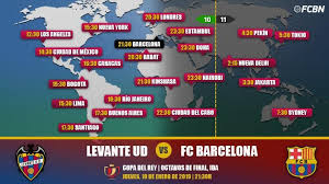 Consulta los horarios y canales. Levante Vs Fc Barcelona En Tv Cuando Y Donde Ver El Partido De Copa Del Rey