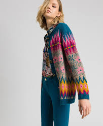 Maybe you would like to learn more about one of these? Pull Cardigan Jacquard Multicolore Femme Fantaisie Twinset Milano