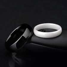 Find great deals on ebay for black and white ring. Simple White And Black Ceramic Ring Promise Rings