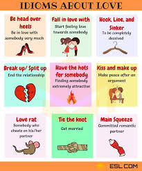 Idioms About Love Idioms And Phrases English Idioms Learn English Words