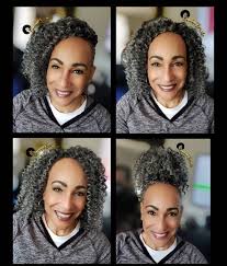 Crochet Braids By Twana Undercut Crochet Braids Featuring Freetress Soft Baby Wand Curl In Color T Grey 2 Packs Installed Just In The Crown Left Part Right Part Swept Over And Up